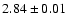 $2.84\pm0.01$