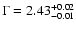 $\Gamma=2.43^{+0.02}_{-0.01}$
