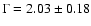 $\Gamma= 2.03\pm0.18$
