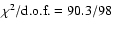 $\chi^{2}/\mbox{d.o.f.}=90.3/98$