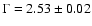 $\Gamma=2.53\pm0.02$
