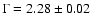 $\Gamma=2.28\pm0.02$