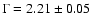 $\Gamma=2.21\pm0.05$