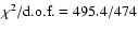 $\chi^{2}/\mbox{d.o.f.}=495.4/474$