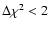 $\Delta\chi^{2}<2$