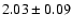 $2.03\pm0.09$