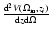 $\frac{{\rm d}^{2}V(\Omega _{\rm m},z_{i})}{{\rm d}z{\rm d}\Omega }$