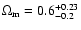 $\Omega_{\rm m}=0.6^{+0.23}_{-0.2}$