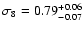 $\sigma_8=0.79^{+0.06}_{-0.07}$