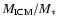$M_{\rm ICM}/M_*$