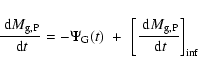 \begin{displaymath}
\frac{{\rm ~d}M_{\rm g,P}}{{\rm ~d}t} = - \Psi_{\rm G}(t) ~...
...\left[ \frac{{\rm ~d}M_{\rm g,P}}{{\rm ~d}t} \right]_{\rm inf}
\end{displaymath}