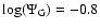 $\log(\Psi_{\rm G})=-0.8$