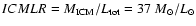 ${ICMLR}=M_{\rm ICM}/L_{\rm tot}=37~M_{\odot}/L_{\odot}$