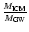 $\frac{M_{\rm ICM}}{M_{\rm GW}}$
