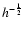 $h^{-\frac{1}{2}}$