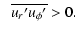 $\displaystyle \;\; {\overline{u_{r}{'}u_{\phi}{'}} } > 0.$
