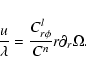 \begin{displaymath}{u \over \lambda } = {C_{r\phi}^l \over C^{n}} r \partial_r \Omega.
\end{displaymath}