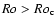 $Ro > Ro_{\rm c}$