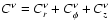 $C^{\nu} =C^{\nu}_{r}+C^{\nu}_{\phi}+C^{\nu}_{z}$