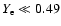 $Y_{\rm e} \ll
0.49$
