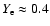 $Y_{\rm e} \approx 0.4$