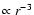 $\propto r^{-3}$