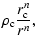 $\displaystyle \rho_{\rm c} \frac{r_{\rm c}^{n}}{r^{n}},$