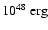 $\rm 10^{48}~erg$