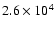 $2.6\times 10^4$