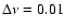 $\Delta\nu = 0.01$