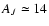 $A_{J} \simeq 14$