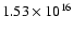 $1.53\times10^{16}$