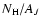 $N_{\rm H}/A_{J}$