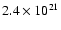 $2.4\times10^{21}$