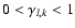$0<\gamma_{l,k}<1$