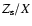 $Z_{\rm s}/X$