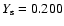 $Y_{\rm s}=0.200$