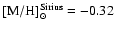 $\rm [M/H]^{Sirius}_{\odot}=-0.32$