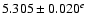 $5.305 \pm 0.020^{{e}}$