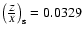 $\left(\frac ZX\right)_{\rm s} = 0.0329$