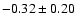 $-0.32\pm 0.20$