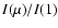 $I(\mu)/I(1)$
