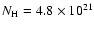 $N_{\rm H}=4.8\times 10^{21}$