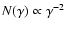 $N(\gamma) \propto \gamma^{-2}$