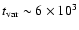 $t_{\rm var}\sim 6\times10^3$