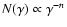 $N(\gamma) \propto \gamma^{-n}$