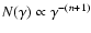 $N(\gamma) \propto \gamma^{-(n+1)}$