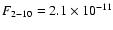$F_{2-10}=2.1\times10^{-11}$