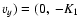$v_y) =
(0,\ -K_1$