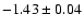 $-1.43\pm 0.04$